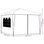 Voir la diapositive 6 : VIDAXL Tente de reception 3 x 3 m Bleu