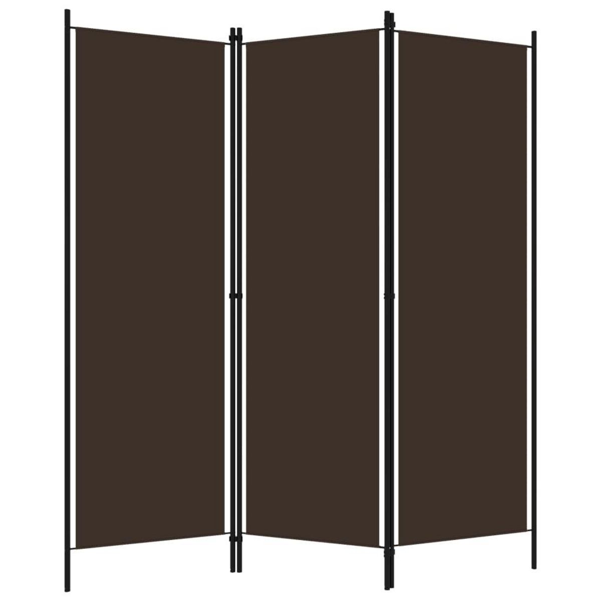 VIDAXL Cloison de separation 3 panneaux Marron 150x180 cm