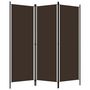 Voir la diapositive 2 : VIDAXL Cloison de separation 3 panneaux Marron 150x180 cm