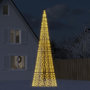 Voir la diapositive 1 : VIDAXL Arbre de Noël lumineux sur mât de drapeau 1534 LED blanc 500 cm