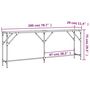 Voir la diapositive 6 : VIDAXL Table console chene sonoma 200x29x75 cm bois d'ingenierie