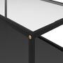 VIDAXL Table basse Transparent et noir 100x50x35 cm Verre trempe