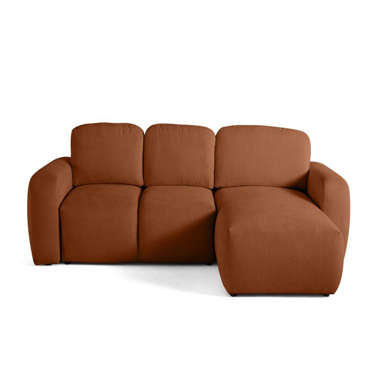 LISA DESIGN Sorrente - canapé d'angle réversible - convertible avec coffre - 4 places - en tissu texturé