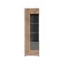 Voir la diapositive 3 : BEST MOBILIER Wexford - vitrine - gris et effet bois - 60x194 cm