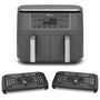 Voir la diapositive 2 : NINJA Friteuse sans huile Airfryer Foodi Dual Zone DZ300EU