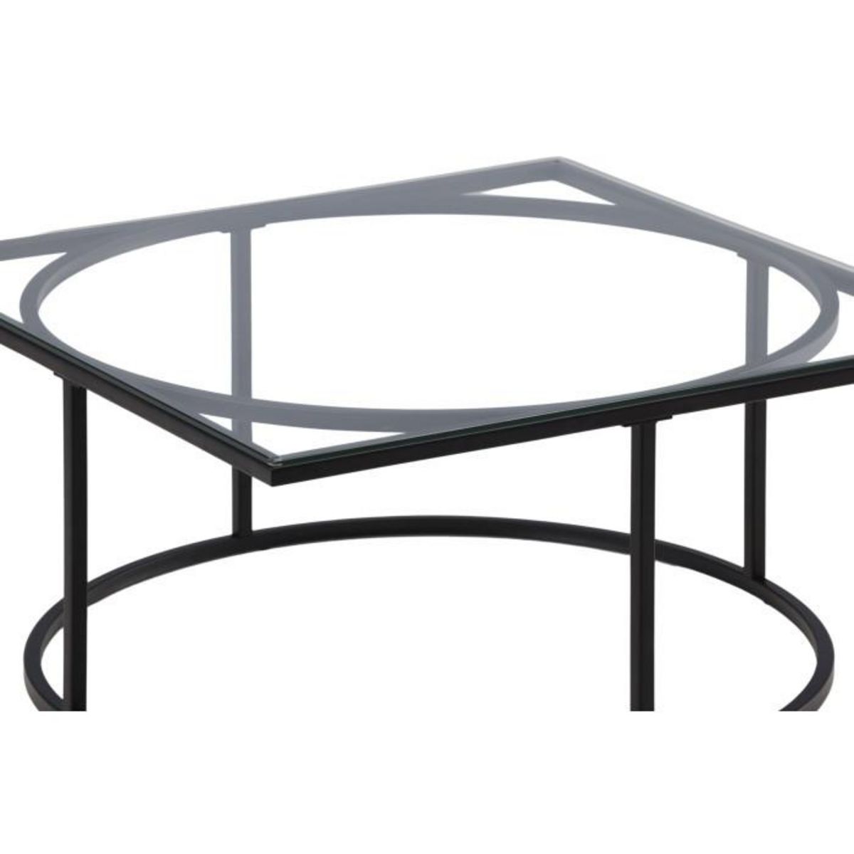 Paris Prix Table Basse Design en Verre  Skanor  90cm Noir