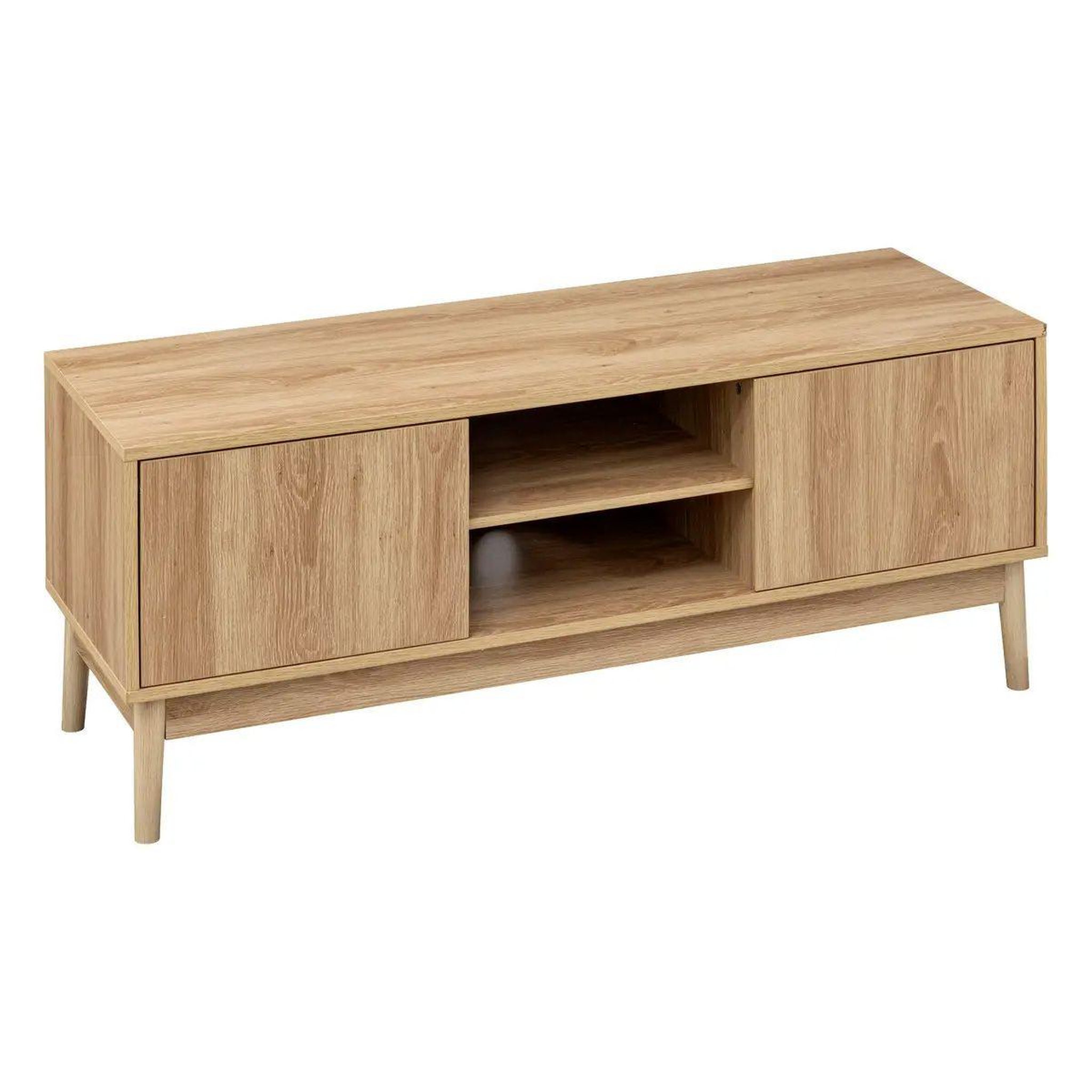 FIVE Meuble tv design 2 portes  abana  120cm naturel