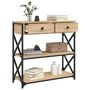 Voir la diapositive 4 : VIDAXL Table console chêne sonoma 75x28x75 cm bois d ingénierie