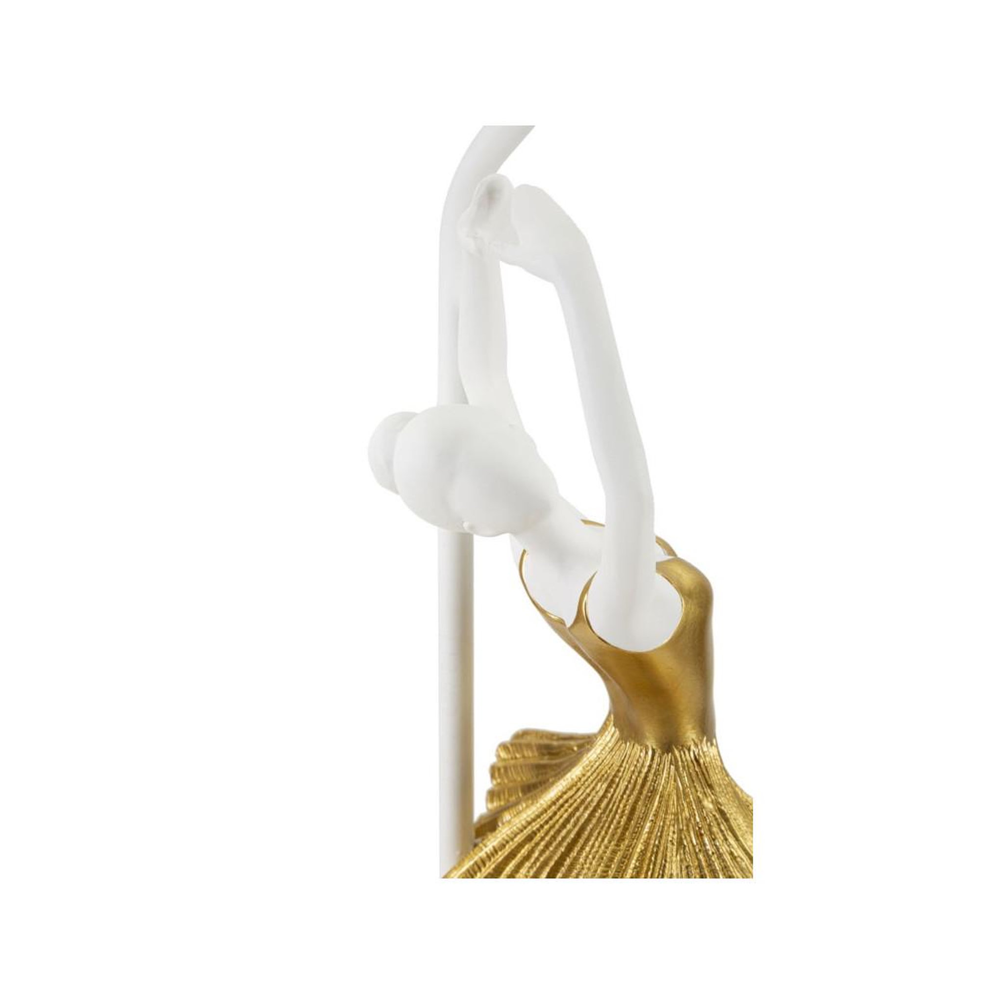 Voir la diapositive 3 : Paris Prix Lampe à poser en résine  dancer  64cm blanc & or