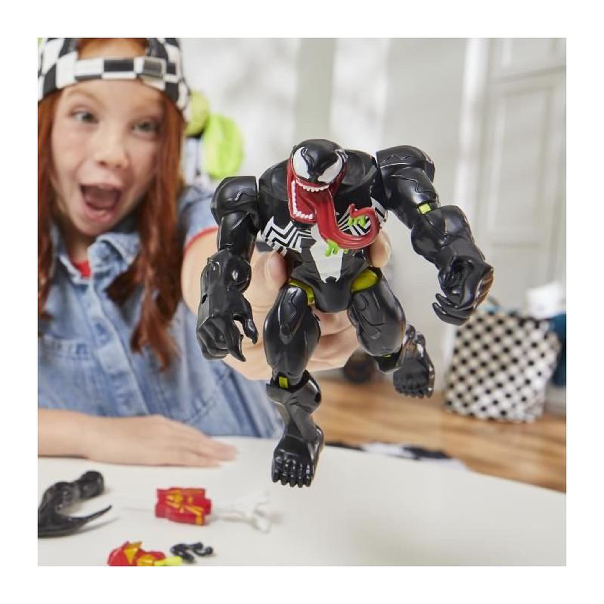 Voir la diapositive 3 : HASBRO MixMashers Venom Deluxe, figurine 12 cm personnalisable a mélanger et combiner avec accessoires, Marvel, des 4 ans