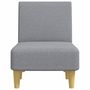 Voir la diapositive 4 : VIDAXL Chaise longue gris clair tissu