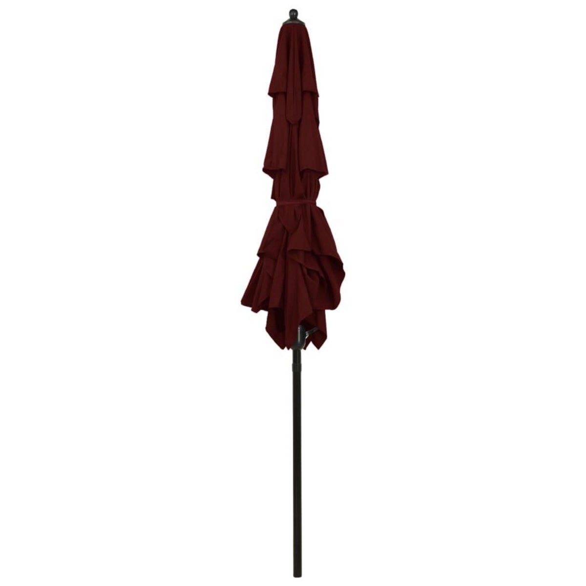 VIDAXL Parasol de jardin a 3 niveaux mat en aluminium rouge bordeaux