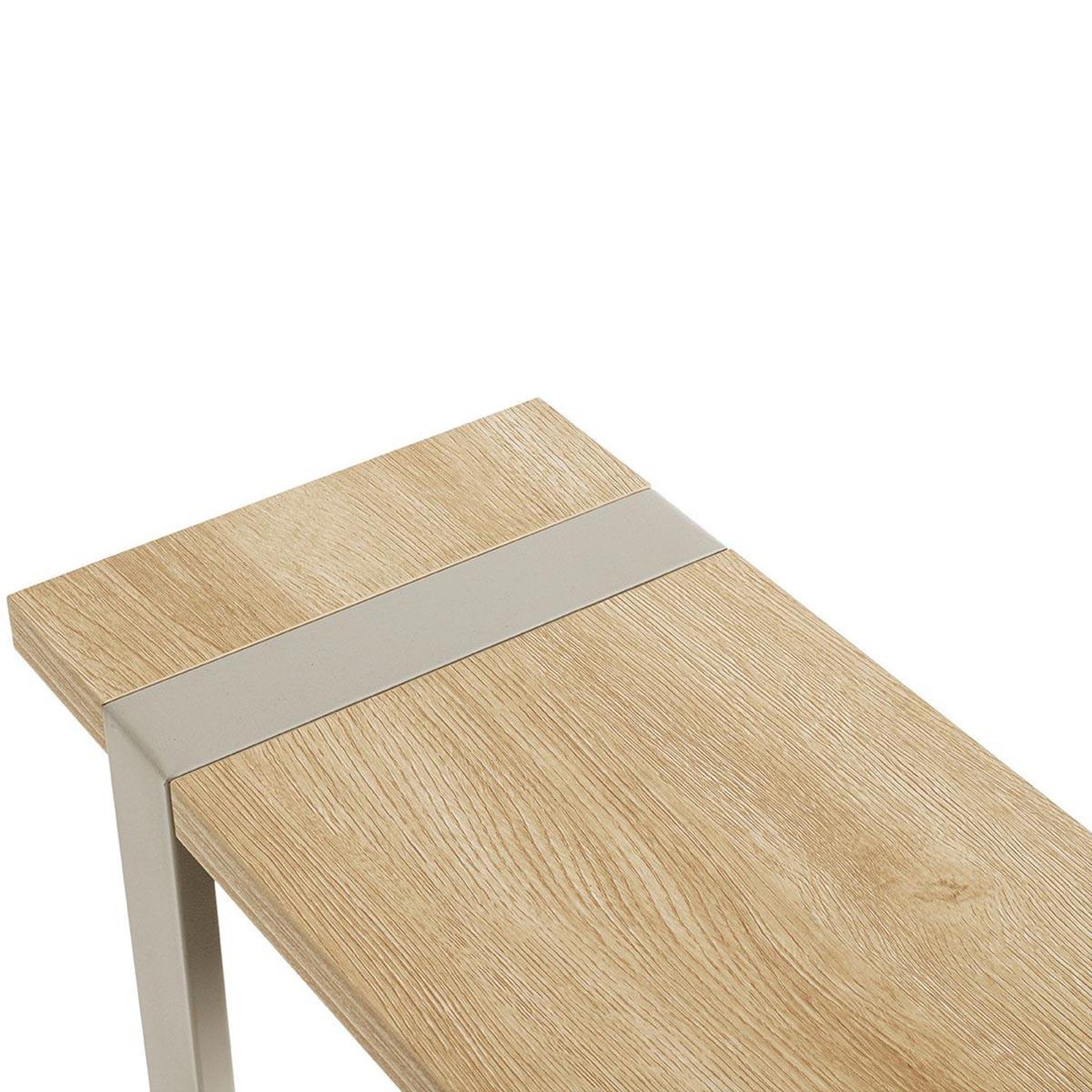 Voir la diapositive 3 : Paris Prix Table d'appoint design  evy  64cm naturel & gris