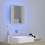 Voir la diapositive 3 : VIDAXL Armoire a miroir LED de bain Chene sonoma 40x12x45 cm Acrylique