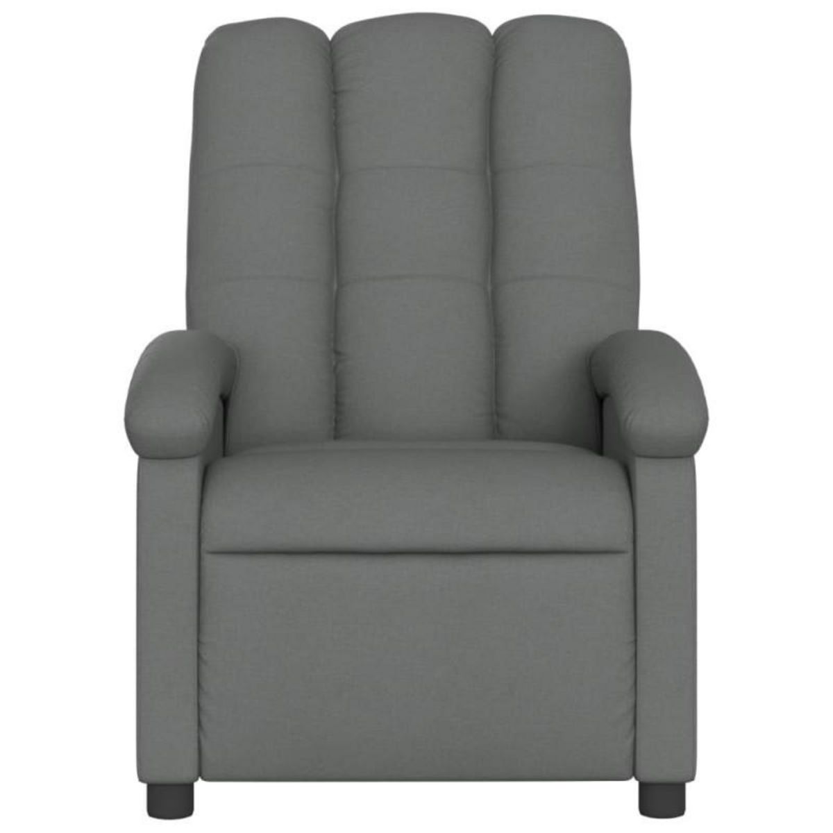 VIDAXL Fauteuil inclinable Gris foncé Tissu