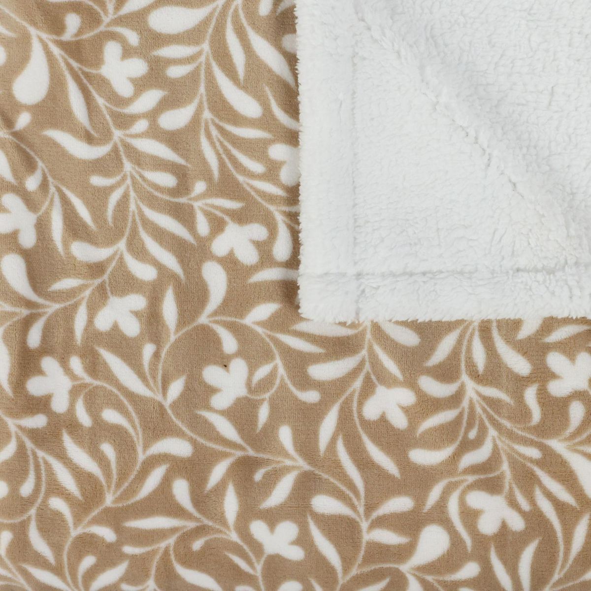 ACTUEL Couverture double face polaire/sherpa imprimée