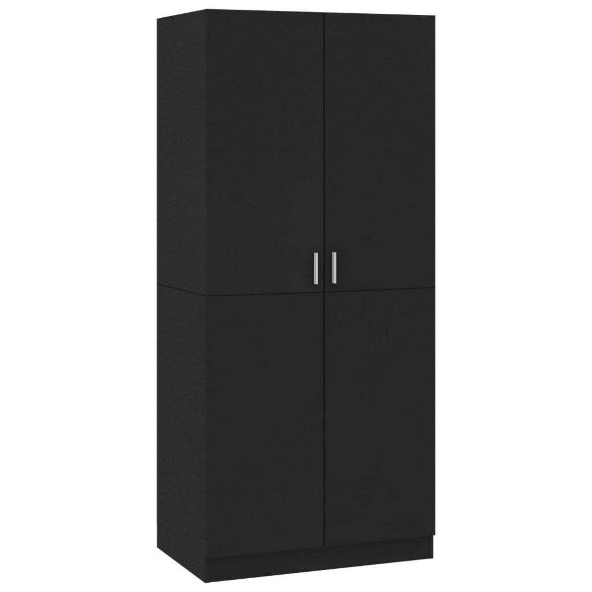VIDAXL Garde-robe Noir 80x52x180 cm Bois d'ingenierie