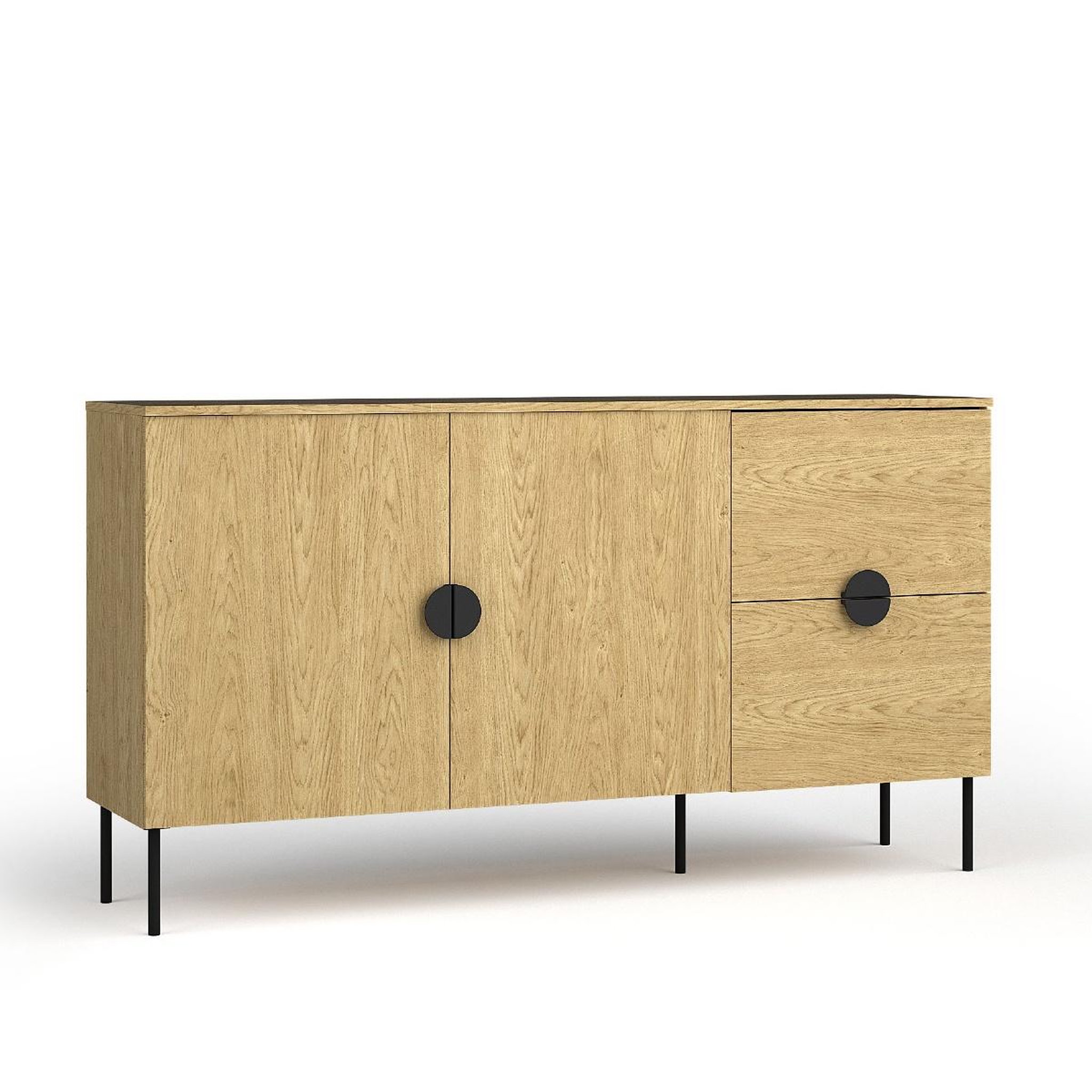 JLC KREATION Buffet bas 160cm en bois style scandinave dimitri