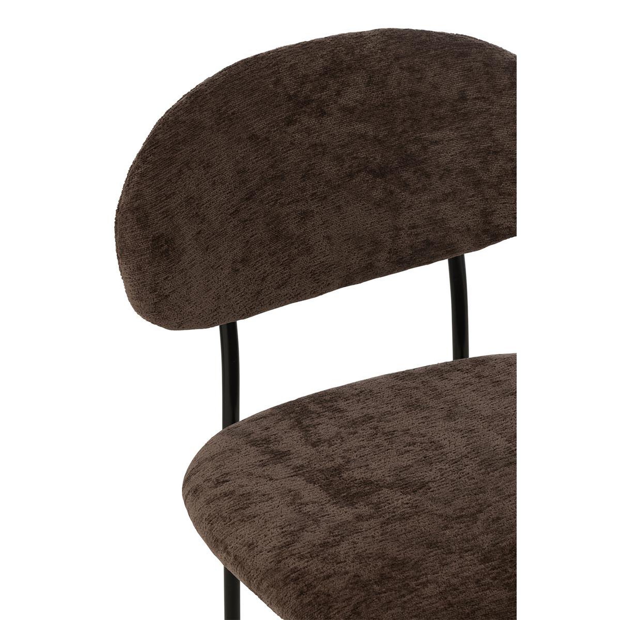 Voir la diapositive 5 : J-LINE Chaise design  anise  82cm marron foncé