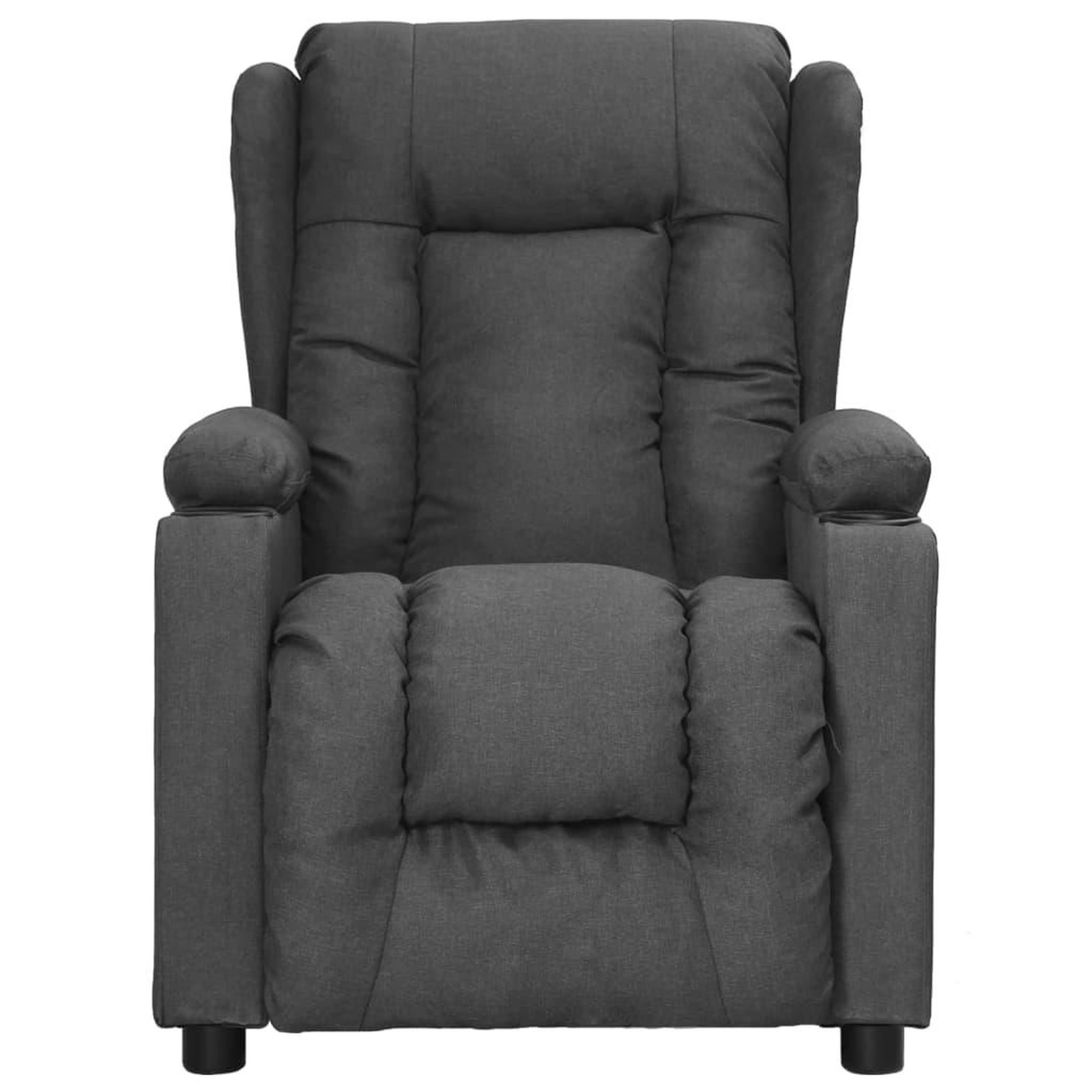 Voir la diapositive 2 : VIDAXL Fauteuil inclinable Gris fonce Tissu