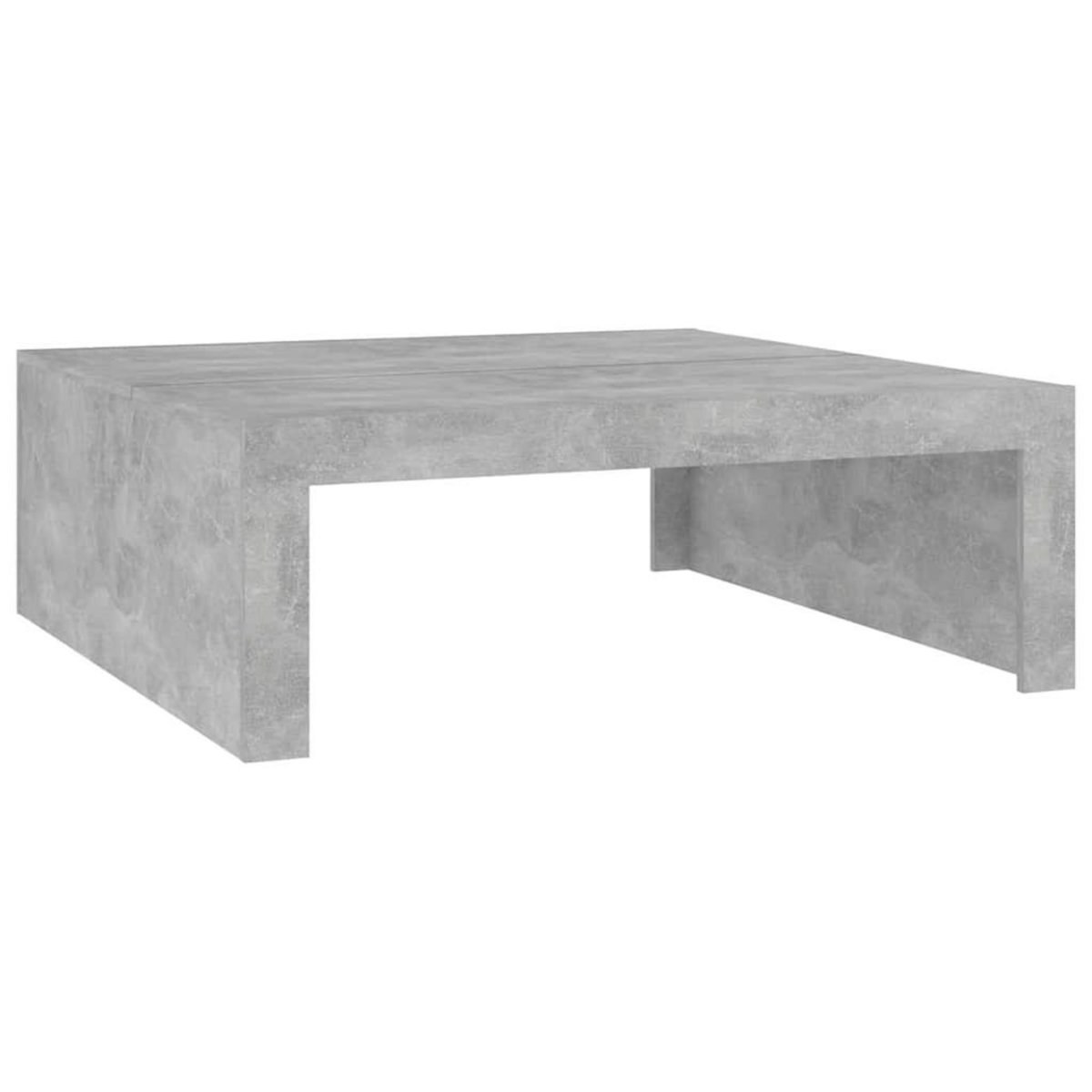 VIDAXL Table basse gris beton 100x100x35 cm bois d'ingenierie