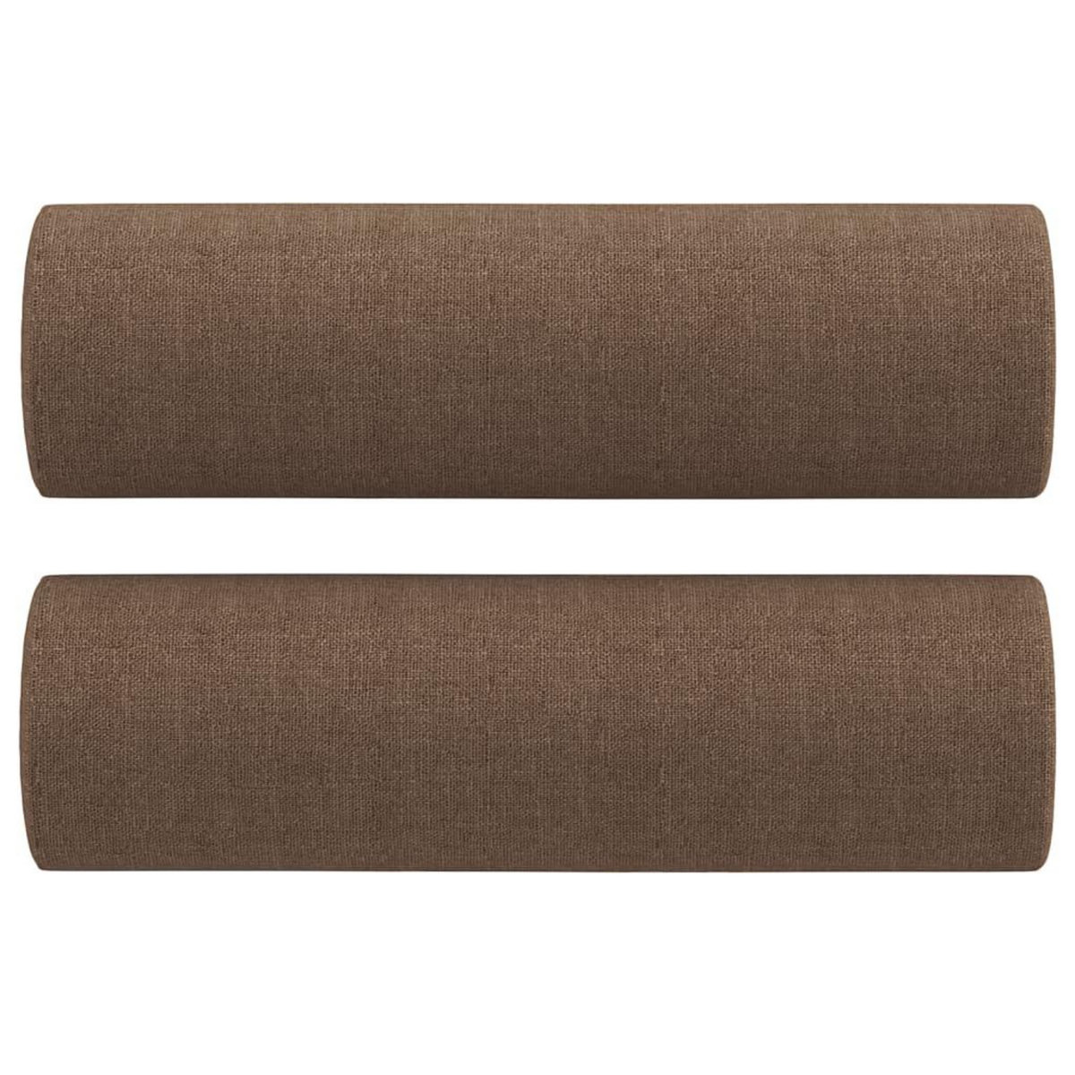 VIDAXL Ensemble de canapes 2 pcs avec coussins marron tissu