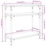 Voir la diapositive 6 : VIDAXL Table console chene marron 75x29x75 cm bois d'ingenierie