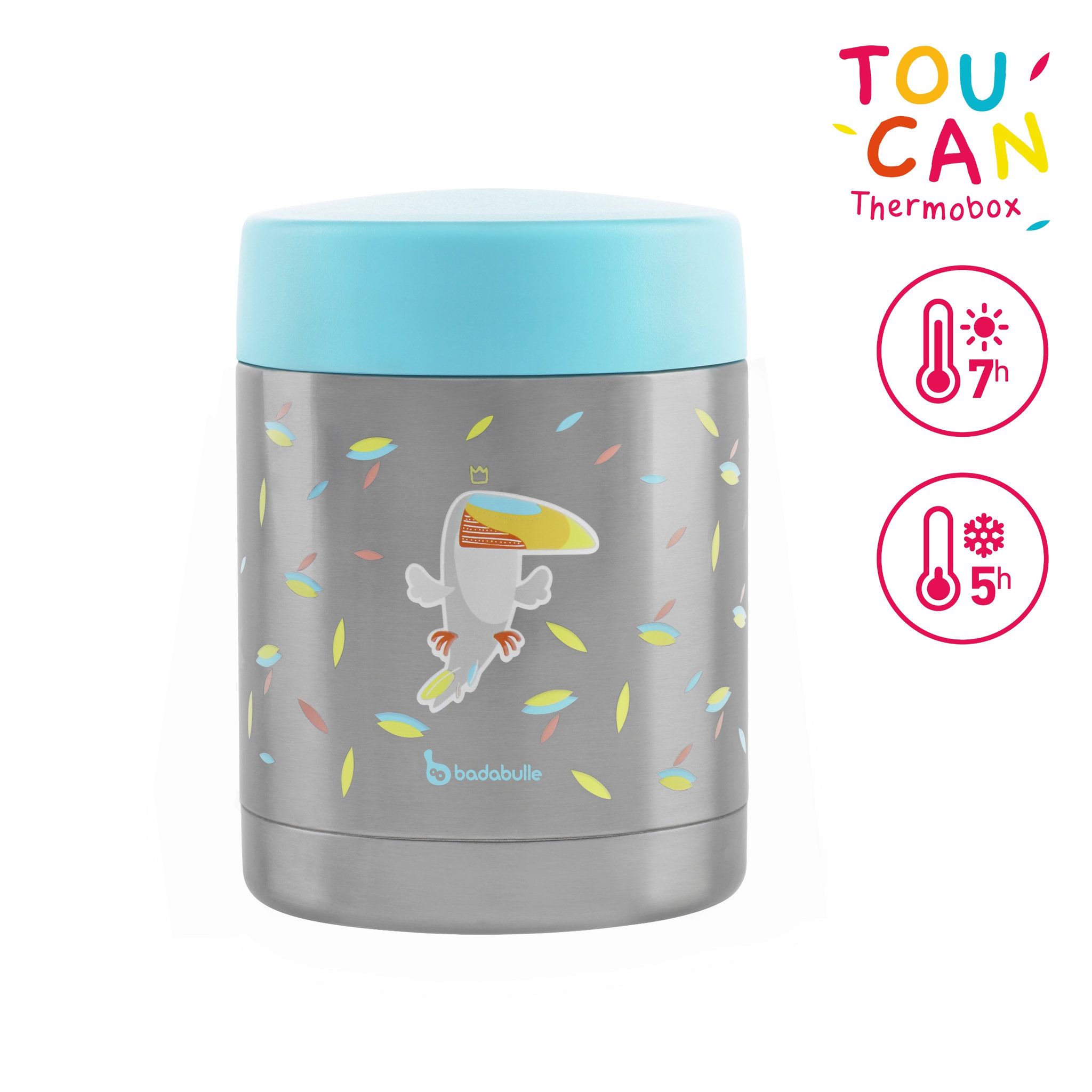Voir la diapositive 1 : BADABULLE Boîte isotherme chaud/froid en inox Thermobox Toucan