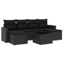 Voir la diapositive 2 : VIDAXL Salon de jardin 7 pcs avec coussins noir resine tressee