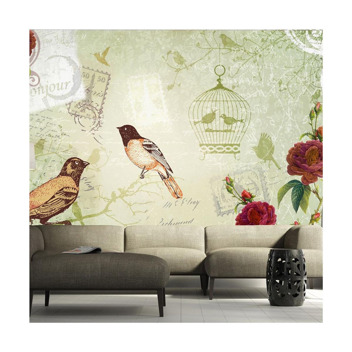 Paris Prix Papier Peint  Vintage Birds