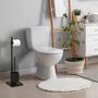 Voir la diapositive 2 : IDIMEX Porte-papier toilette YUMA avec brosse et support, en métal