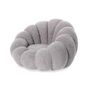 Voir la diapositive 3 : Paris Prix Fauteuil Design Coquillage  Bouclette  98cm Gris