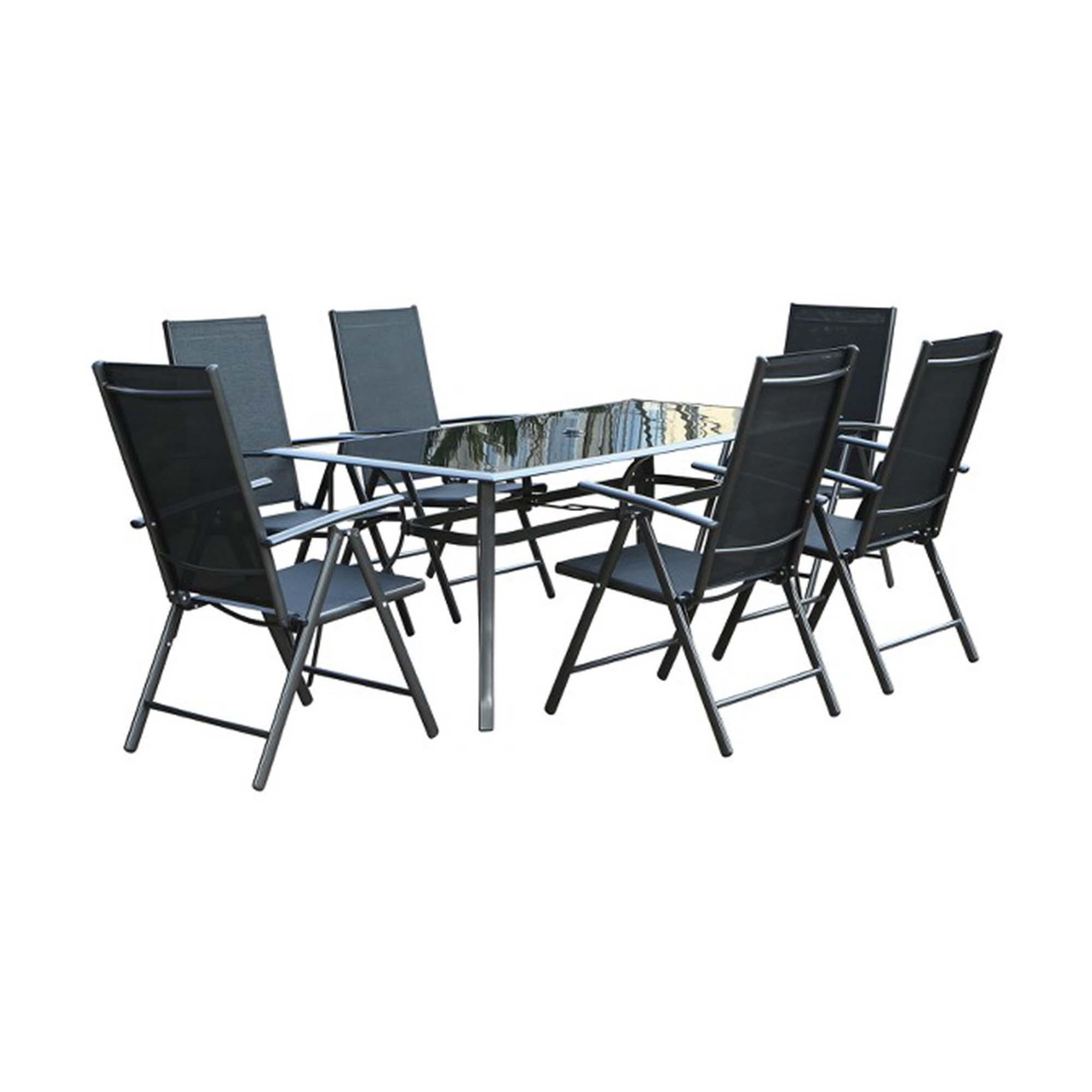 Voir la diapositive 1 : CONCEPT USINE Table de jardin et 6 chaises en aluminium rimini