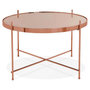 Voir la diapositive 2 : Paris Prix Table Basse Design en Verre  Rona  63cm Cuivre