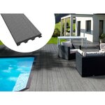 Habitat et Jardin Pack 10 m² - Lames de terrasse composite pleines - Gris
