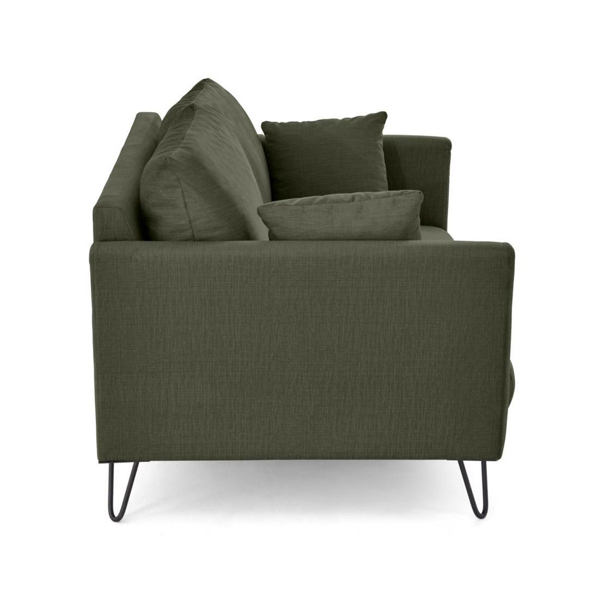 LISA DESIGN Ostrava - canapé droit 2 places en velours pieds en épingle