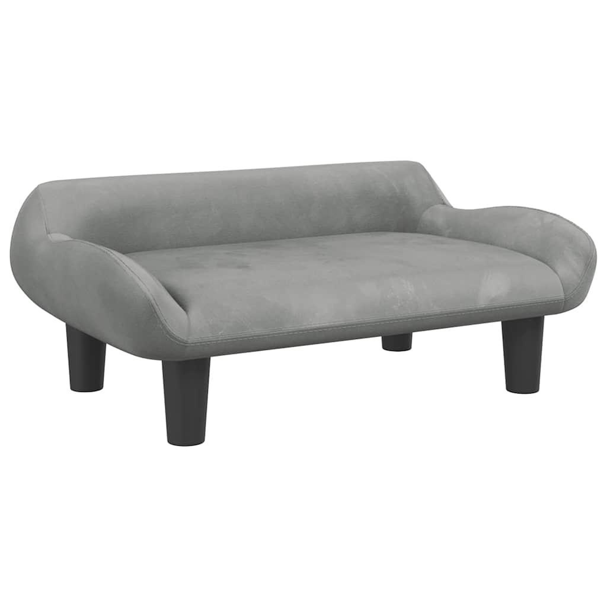 Voir la diapositive 2 : VIDAXL Lit pour chien gris clair 70x40x24 cm velours