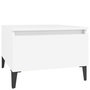 Voir la diapositive 2 : VIDAXL Table d'appoint Blanc 50x46x35 cm Bois d'ingenierie