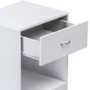 Voir la diapositive 5 : ID MARKET Lot de 2 tables de chevet OLGA 1 tiroir avec niche bois blanc