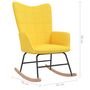 Voir la diapositive 6 : VIDAXL Chaise a bascule Jaune moutarde Tissu