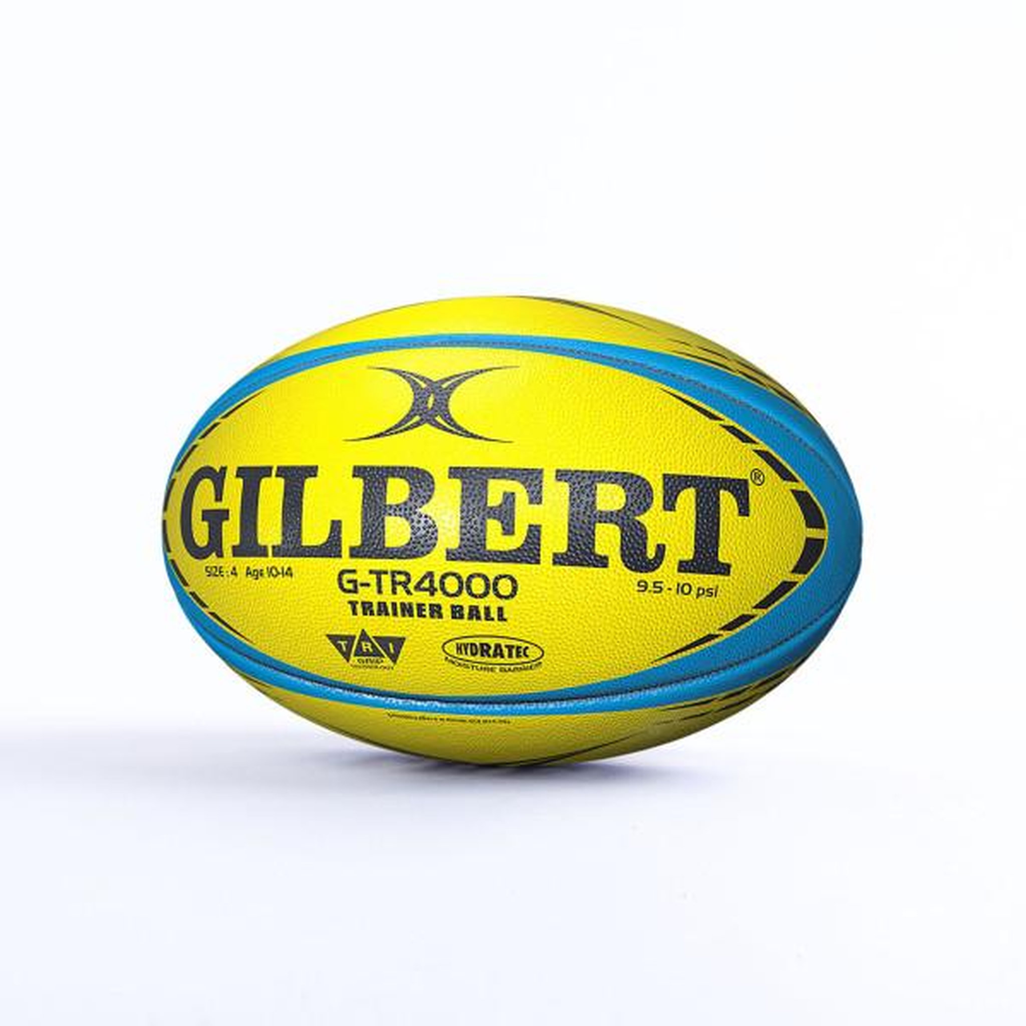 Voir la diapositive 4 : GILBERT Ballon de rugby d'entrainement - gtr4000 - fluo - gilbert - taille 4