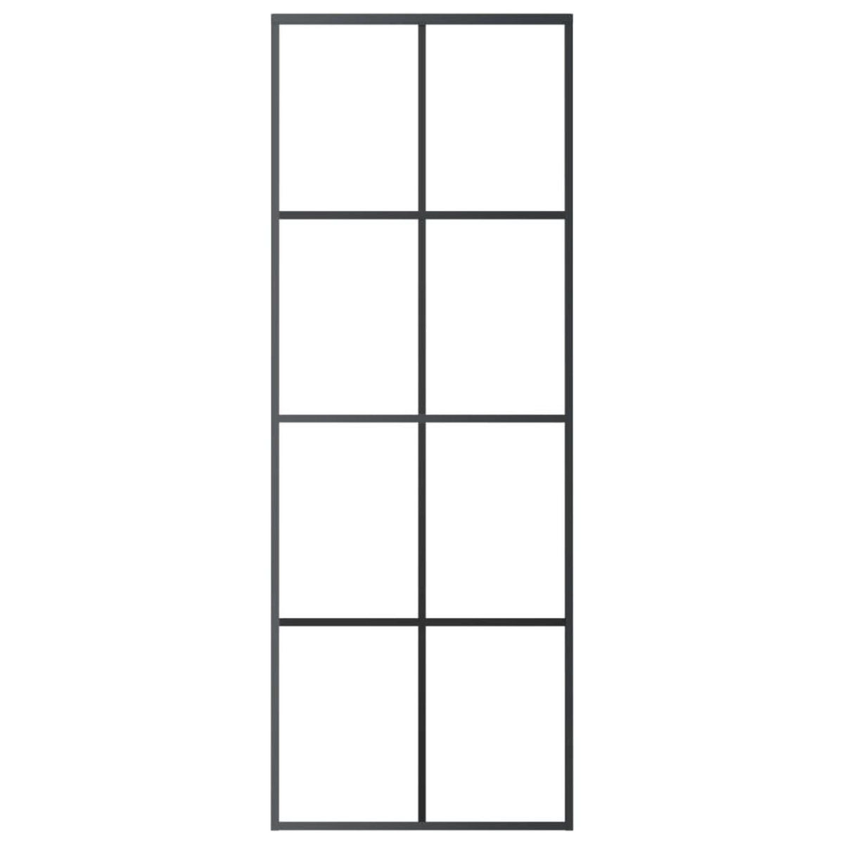 VIDAXL Porte coulissante avec kit de quincaillerie 76x205 cm Verre ESG