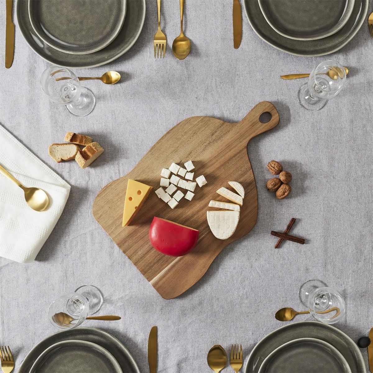 The Home Deco Factory Planche de présentation en acacia - Marron