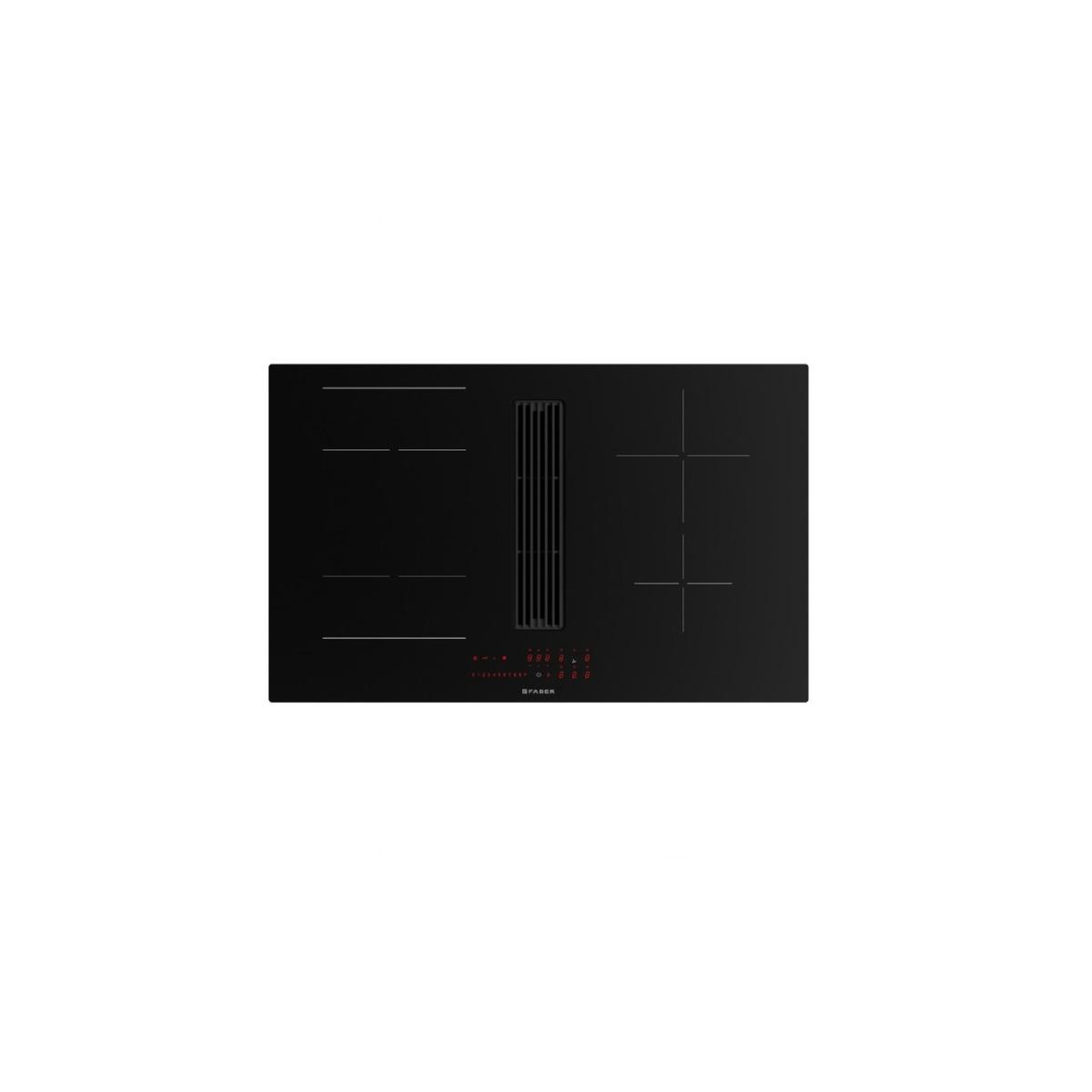 faber Table de cuisson induction aspirante 83cm 4 feux 7400w noir - 5371789