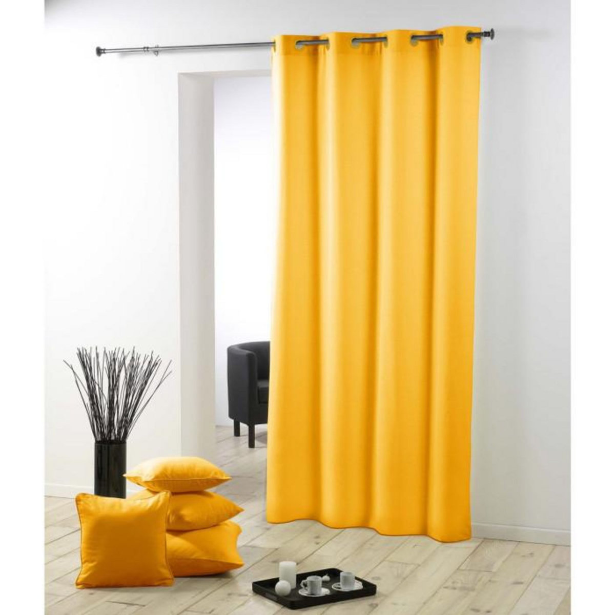 Paris Prix Rideau à Oeillets  Essentiel  140x280cm Jaune