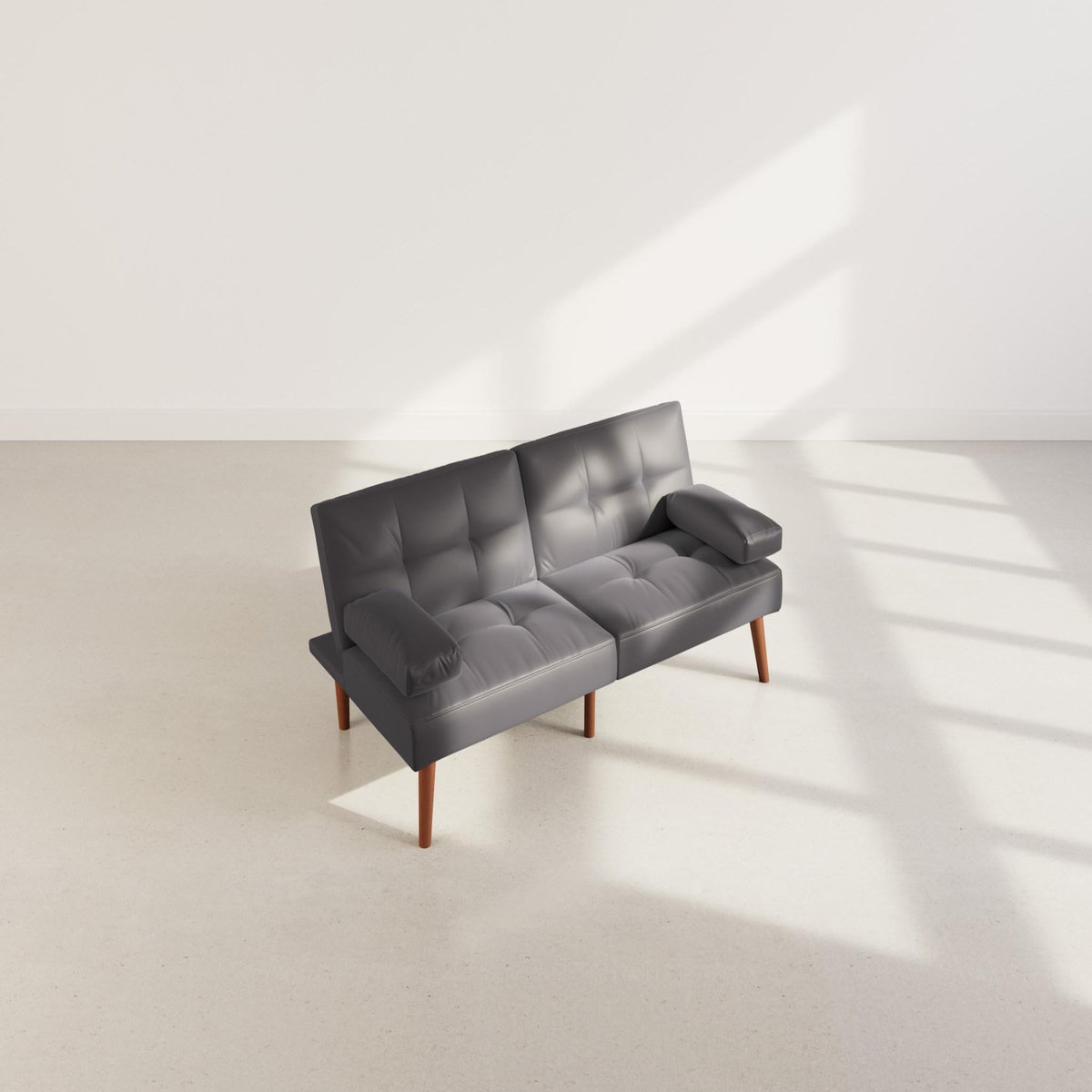 BEST MOBILIER Philae - canapé convertible clic-clac 2 places - en simili