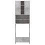Voir la diapositive 3 : VIDAXL Meuble pour machine a laver Gris beton 64x25,5x190 cm