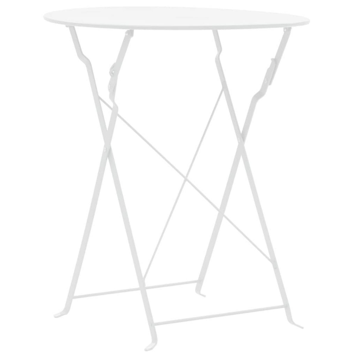 VIDAXL Mobilier de bistro 3 pcs Acier Blanc