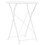 Voir la diapositive 2 : VIDAXL Mobilier de bistro 3 pcs Acier Blanc