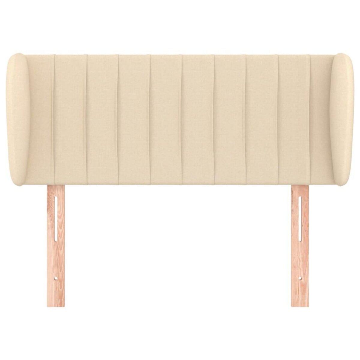 VIDAXL Tete de lit avec oreilles Creme 83x23x78/88 cm Tissu